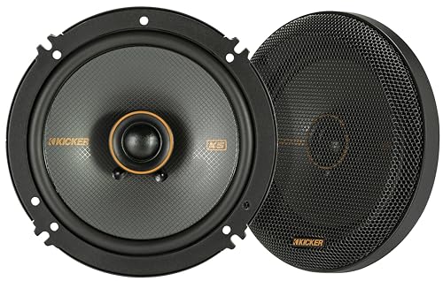 KICKER 51KSC6504 KS-Series 6.5" Coaxial Speakers with .75" tweeters, 4-Ohm, Pair