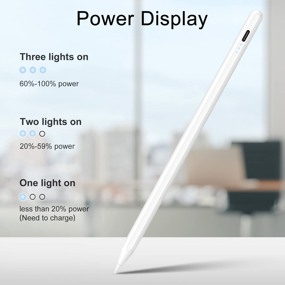 DIGIROOT iPad Pencil for 2018-2026, Plam Rejection Stylus Pen for iPad | Apple Pencil USB-C 3X Fast Charge, Tilt Sensitivity, for iPad 6-11, Pro 11"/12.9"/13, Air 3/4/5/M2/M3/M4, Mini 5/6/7-White