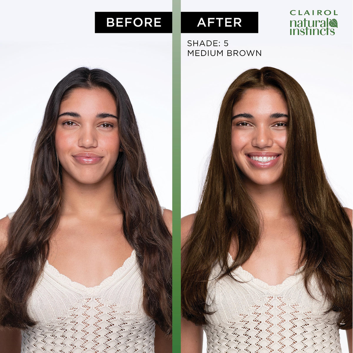 Clairol Natural Instincts Demi-Permanent Hair Dye, 4 Dark Brown | 1 Pack | Ammonia‑Free, Vegan Hair Color with Coconut Oil & Aloe Vera