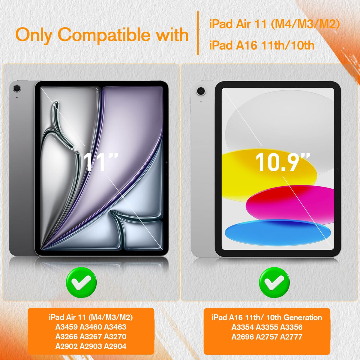KCT 2 Pack Paperfeel Screen Protector for iPad A16 11th/10th & iPad Air 11 | M4/M3/M2, Draw and Write as Real Paper, Anti Glare, Matte Film, Compatible with Apple Pencil, Touch Sensitivity