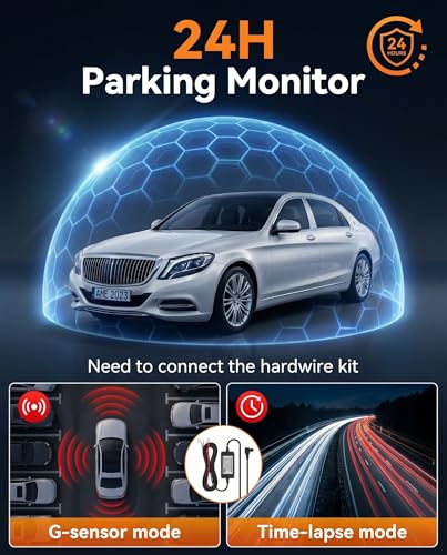 Dash Cam Front and Rear Inside, 4K Full HD 3 Channel Dash Camera for Car