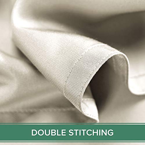 Pure Bamboo King Sheets, Genuine 100% Organic Viscose Derived from Bamboo Bed Sheet Set, Luxuriously Soft & Cooling, Double Stitching, 2 Year Quality Promise (King, Ivory)