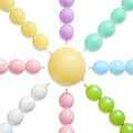 PartyWoo Pastel Linking Balloons 100pcs 6 Inch Rainbow Link Balloons | for Baby Shower Gender Reveal Engagement Bachelorette Easter Bridal Shower Anniversary Birthday Graduation Party Decorations