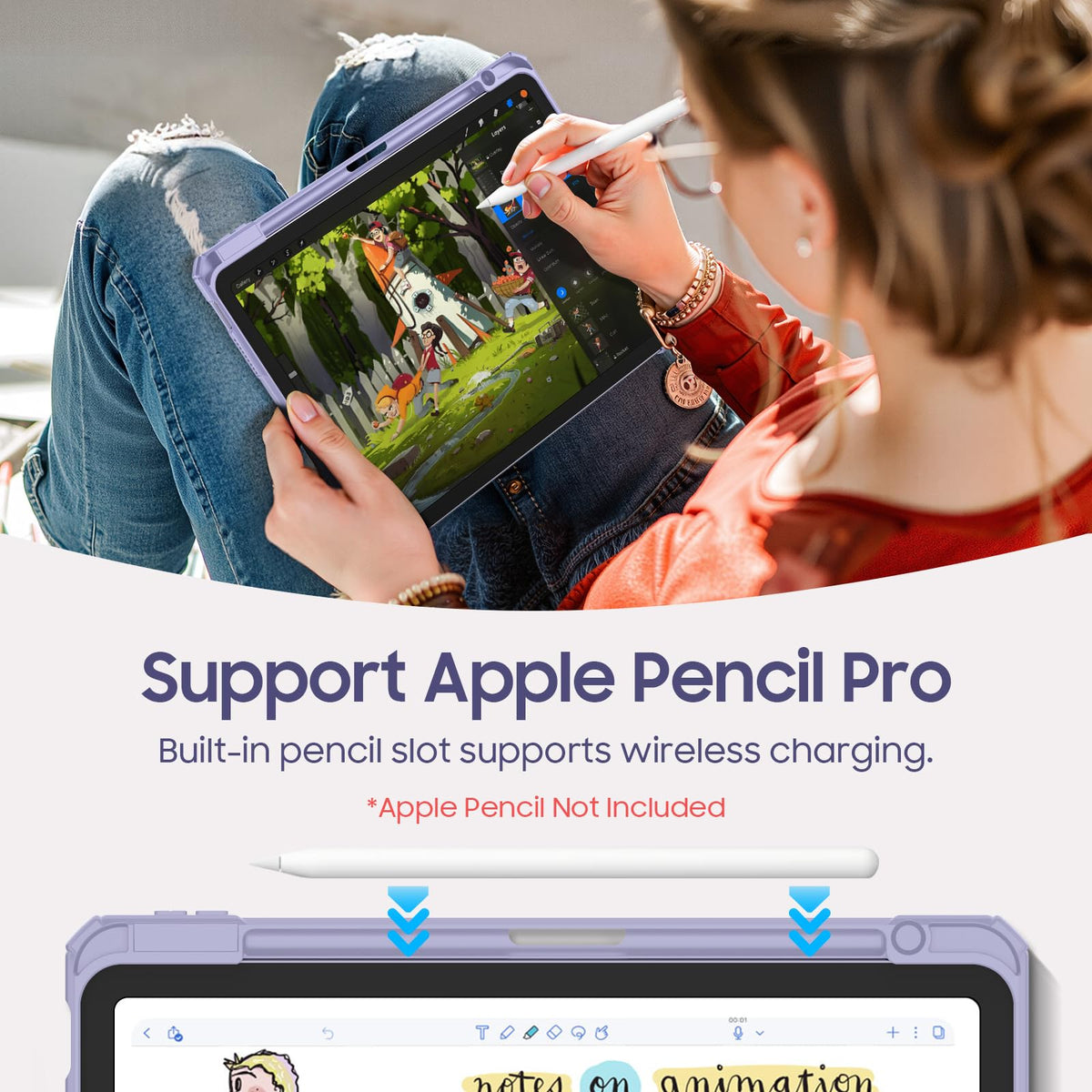 Fintie Clear Case for iPad Air 11-inch & iPad Air 5th/4th Generation 10.9"