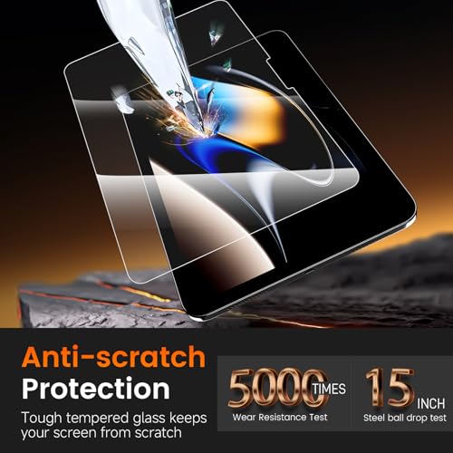 PandaShield 2 Pack for iPad 11th Gen A16/10th Gen 11/10.9" Screen Protector | 9H+ Tempered Glass,Easy-Install Tray,12FT Shatterproof,Apple Pencil Compatible,HD Clarity,Scratch Resistant,Bubble-Free
