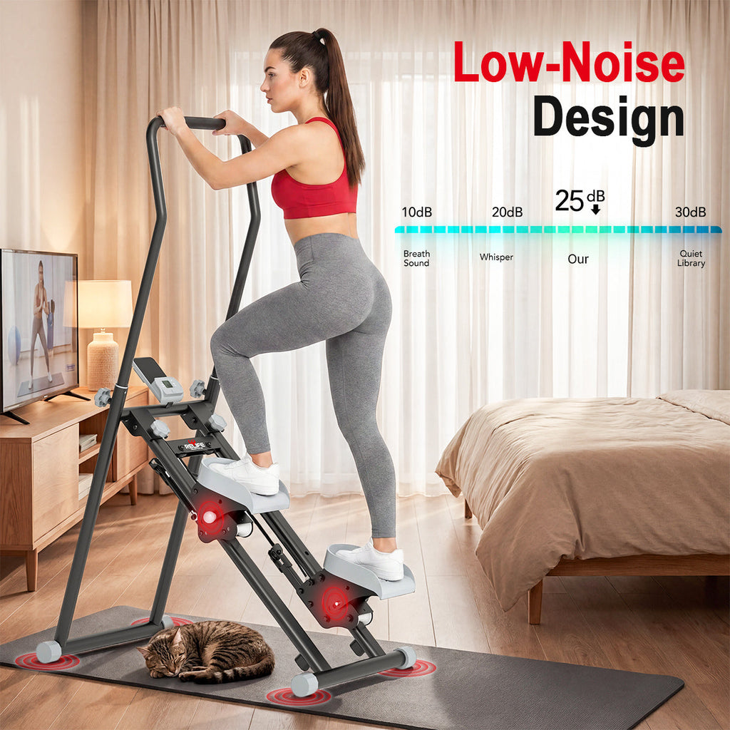 RELIFE REBUILD YOUR LIFE Upgraded Compact Stair Stepper for Home Gym Cardio Training Total Body Stairmaster Workout Machine with Extended Step Range