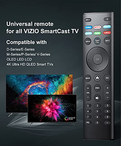 for Vizio smart tv Remote Replacement,Compatible with vizio Smart TV | Compatible with vizio TV D,M,V,Series UHD LED LCD Smart TV