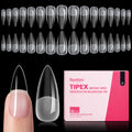 Beetles Tipex Instant Apex Nail Tips, Medium Stiletto 192pcs 16 Sizes 00-14 | No Builder Gel Needed, Etched-free Thicker Strong Acrylic Nails for DIY Salon-look Fake Nail Extensions