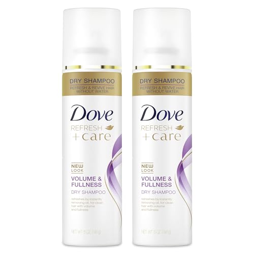 Dove Dry Shampoo Spray, Hair Volume & Fullness, Absorbs Oil, 5 oz (2-Pack) | Refreshes Hair Without Washing, Absorbs Excess Oil, Adds Volume and Fullness, Convenient Two-Pack Dry Shampoo