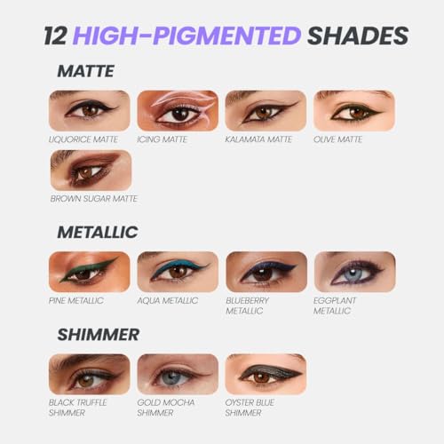 Wonderskin Eyeliner Pencil 1440 Longwear Eyeliner Waterproof & Smudge Proof | Waterproof deep black eyeliner, smudge-proof formula glides on smoothly for precise, long-lasting definition.