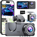 Dash Cam Front and Rear Inside, 4K Full HD 3 Channel Dash Camera for Car