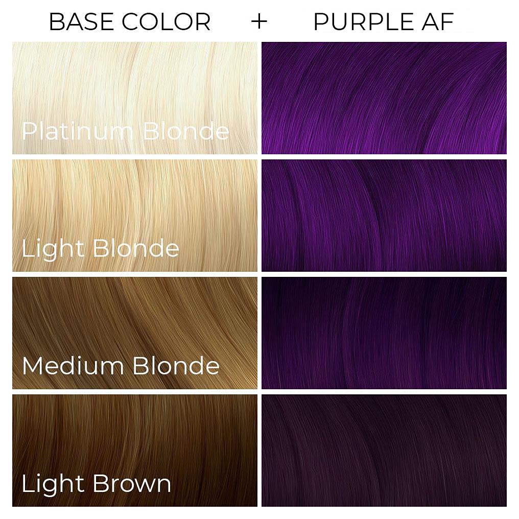 ARCTIC FOX Semi-Permanent Hair Dye Purple AF - Vegan Ammonia-Free - 4 fl oz | Vivid and Vibrant, Cruelty Free, Ammonia Free, Peroxide Free, , Cream Formula