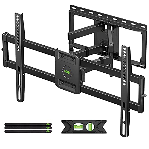 USX Mount Full Motion TV Wall Mount for 42-90 inch TV Holds up to 132lbs | TV Mount Bracket Dual Swivel Articulating Tilt 6 Arms, Max 16" Wood Studs, VESA 600x400mm, Fits 55/65/75/85/86"