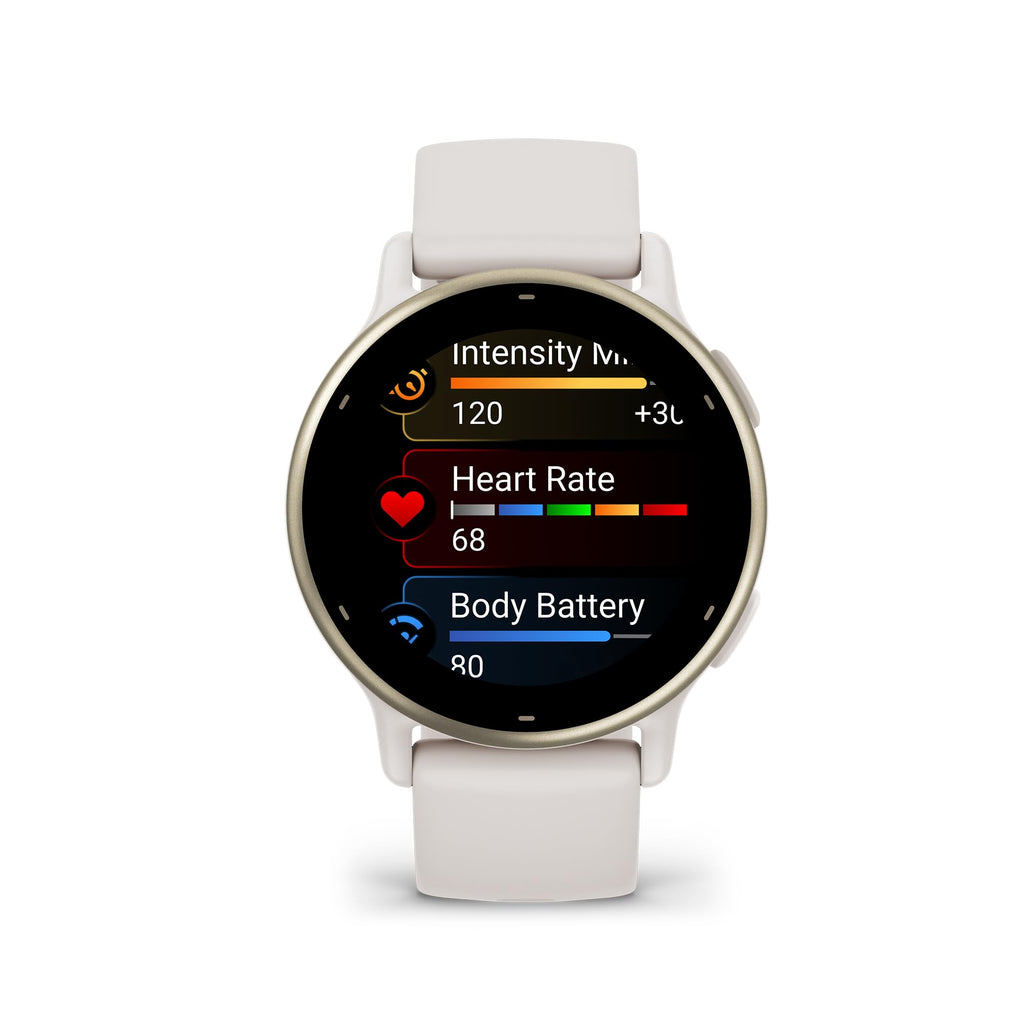 Garmin vívoactive® 5, Health & Fitness GPS Smartwatch, 42mm, Ivory | 24/7 Health Monitoring, Built-In Sports Apps, Sleep Coach, Body Battery™ Energy Monitoring, Workout Benefit & Recovery Time