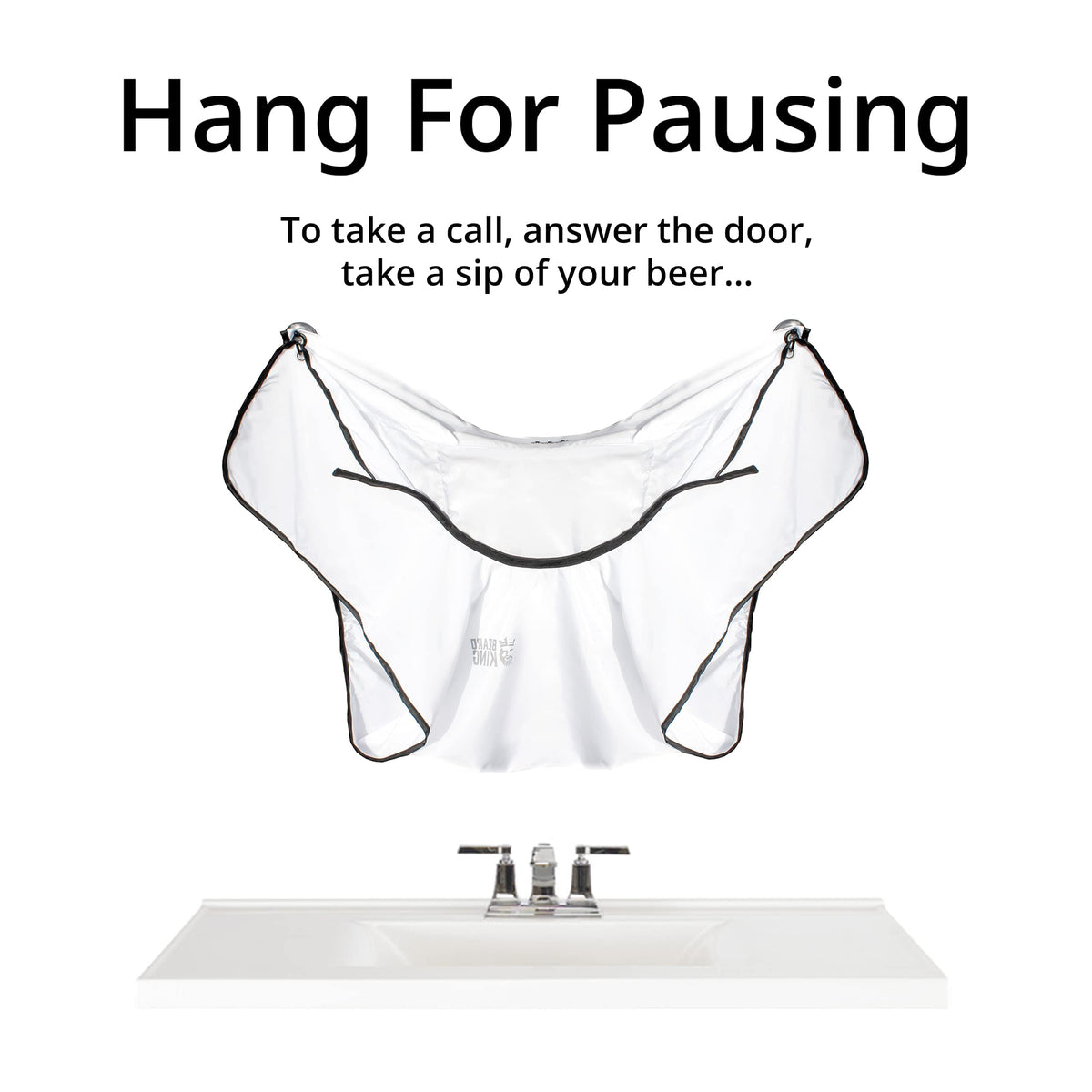 BEARD KING Beard Bib Apron - As Seen on Shark Tank – Gifts for Him, Stocking Stuffers for Men, Mens Gift