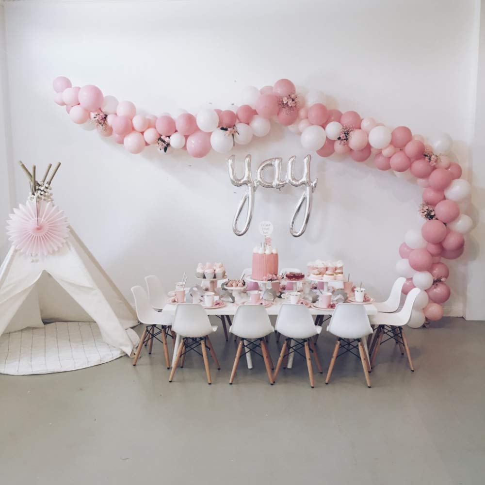 KICNIC Balloon Arch Strip Kit, 32.8 ft Tape Strips, 200 Glue Point Dots | Balloon Tape Strips and Glue Point Dot Stickers for Garland, Party, Wedding, Birthday, Baby Shower, Graduation Decorations