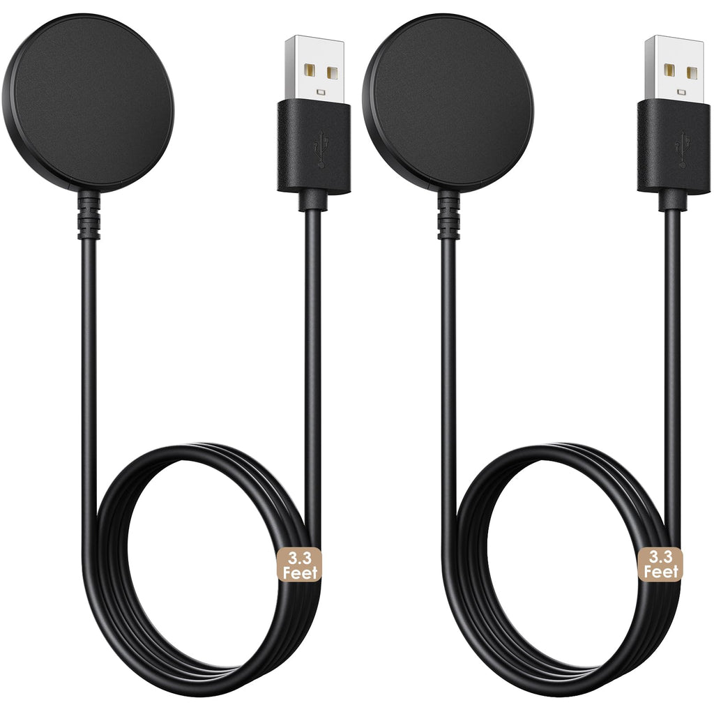 2 Pack for Samsung Galaxy Watch Charger Compatible with Watch 8/8 Classic | for Samsung Watch Ultra/7/6/6 Classic/5/5 Pro/4/4 Classic/3/Active/FE USB A Parallel Cables Magnetic (Not for 9/Ultra 2)