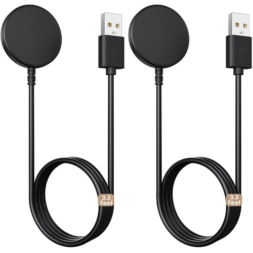 2 Pack for Samsung Galaxy Watch Charger Compatible with Watch 8/8 Classic | for Samsung Watch Ultra/7/6/6 Classic/5/5 Pro/4/4 Classic/3/Active/FE USB A Parallel Cables Magnetic (Not for 9/Ultra 2)