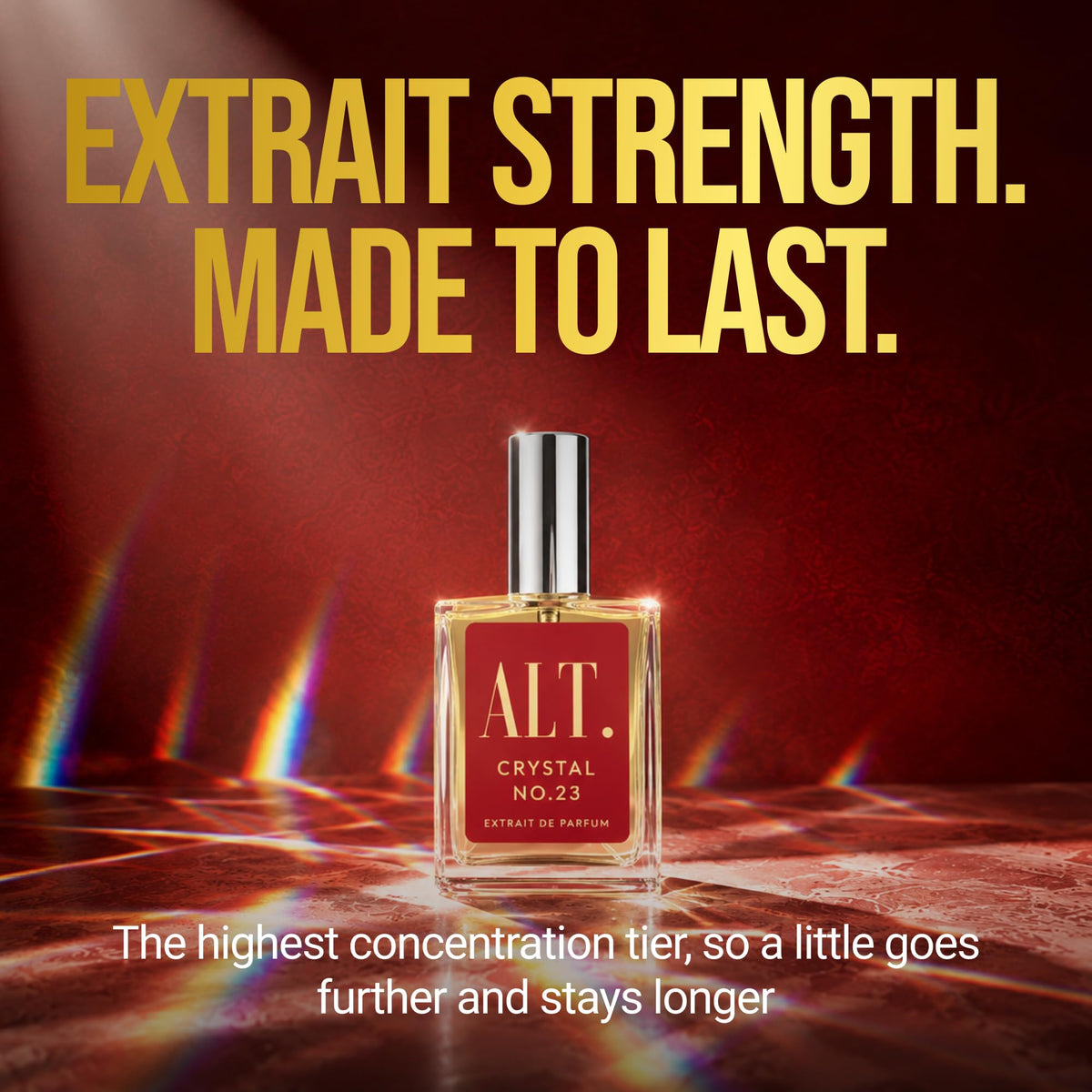 ALT. FRAGRANCES Crystal No. 23 – Inspired by Bac. Roug. 540, Unisex Perfume, Extrait de Parfum, Long Lasting Perfume for Men & Women with Jasmine, Amberwood & Cedar Notes, 60ml