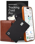 SPOTMINDERS Apple MFi Certified Wallet Tracker PRO Works with Apple Find My IP68 Rechargeable Tracking Card for Wallet Luggage Passport 0.07in Slim Credit Card Design Item Finder
