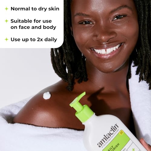Amlactin Daily Nourish Body Lotion, 12% Lactic Acid, 14.1 oz | 12% lactic acid body lotion exfoliates and moisturizes dry skin to help reveal softer, smoother daily hydration.