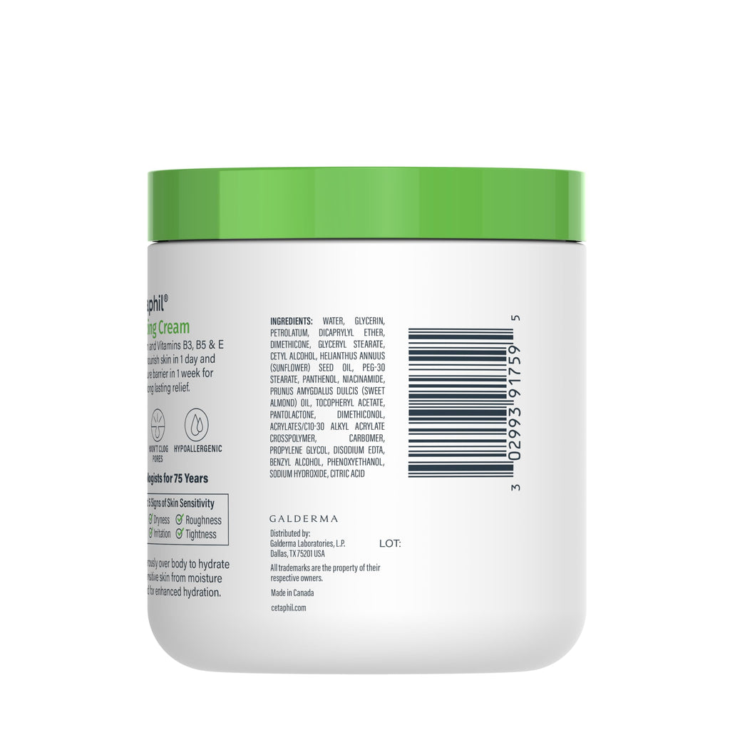 Cetaphil Moisturizing Cream, Face & Body Lotion Dry Sensitive Skin, 20oz | Fragrance-Free, Non-Comedogenic, Non-Greasy, Hydrates Very Dry Sensitive Skin, Dermatologist Recommended, 20 Oz Value Size