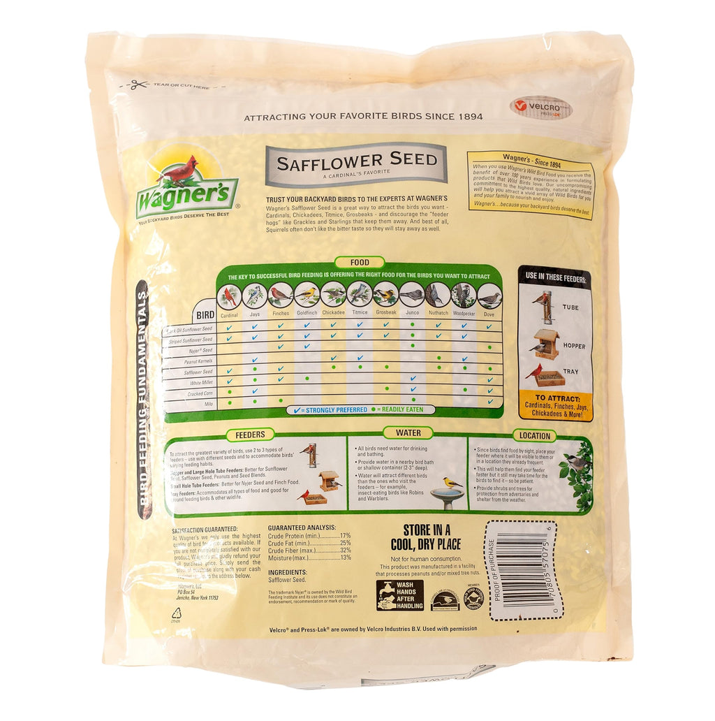 Wagner's 57075 Safflower Seed Wild Bird Food, 5 Pound (Pack of 1)