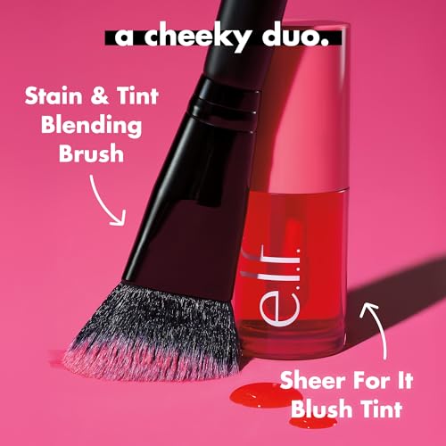 e.l.f. Sheer For It Blush Tint, Cherry Cola | Multi-Use, Long-Lasting Lip & Cheek Makeup, Creates A Natural Flush Finish, Vegan & Cruelty-Free