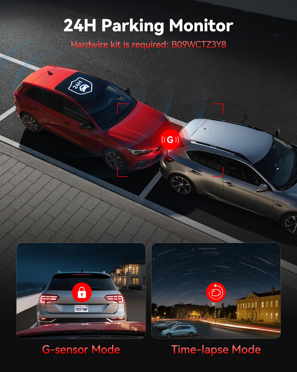 REDTIGER F7NP 4K Dash Cam Front Rear, STARVIS 2 Sensor, Free Card Included | 5.8GHz WiFi-20MB/s Download, WDR Night Vision, Wide Angle, G-sensor Incident Detection, 24H Parking Mode(Hardwire kit needed)