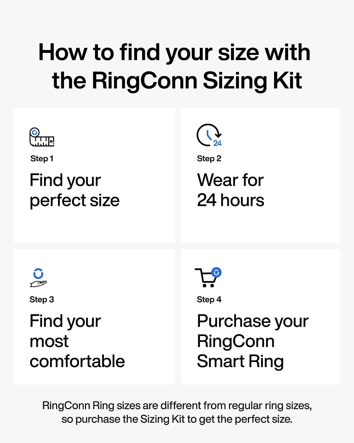 RingConn Gen 2 Air Sizing Kit - Size Before You Buy (Sizes 6-14) | Exclusive to RingConn Gen 2 Air | 9 Sizes Included for Accurate Fitting | Find Your Perfect Fit