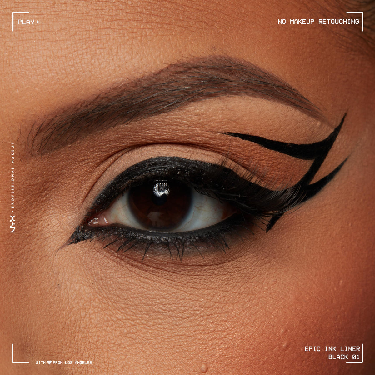 NYX PROFESSIONAL MAKEUP Epic Ink Eyeliner with Up To 24HR Wear, Black | Liquid Eyeliner with Waterproof, Smudge-proof & Transfer-Resistant Formula, Vegan & Cruelty Free