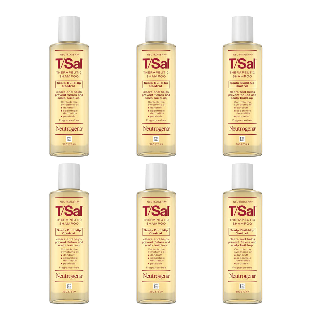 Neutrogena T/Sal Shampoo, Therapeutic Dandruff Control, 4.5 Fl. Oz | Scalp Build-up Shampoo, 3% Salicylic Acid, Scalp Psoriasis Treatment, Seborrheic Dermatitis Shampoo, Fragrance Free
