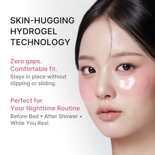 medicube Hydrogel Eye Patches with PDRN, Caffeine & Collagen (60 Counts) | PDRN Retinol & Collagen Gel Mask - Eye Patches for the appearance of Dark Circles, Undereye Bags & Firming, Korean Skincare