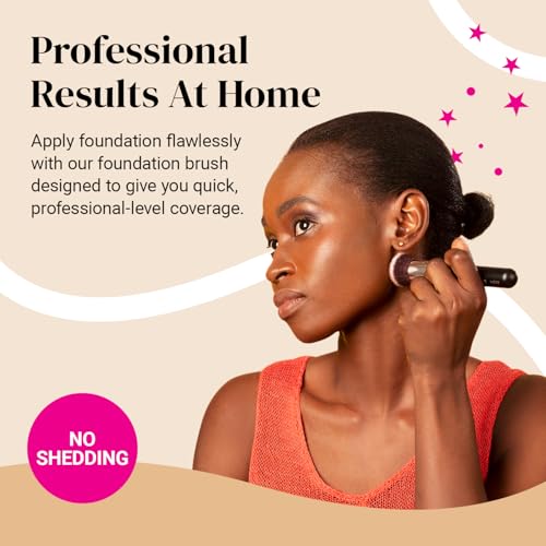 Flat Top Kabuki Foundation Brush By KESHIMA, Premium Makeup Brush | For Liquid, Cream, and Powder - Buffing, Blending, and Face - 1.2" Top Diameter