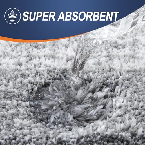 OLANLY Bathroom Rugs Mat 30x20, Extra Soft Absorbent Microfiber Bath Rugs | Grey, Non-Slip Quick-Drying Rubber Backing, Machine Washable Plush Bath Mat for Floor, Tub and Shower, Home Decor Accessories