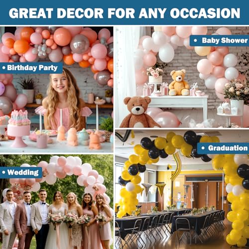 KICNIC Balloon Arch Strip Kit, 32.8 ft Tape Strips, 200 Glue Point Dots | Balloon Tape Strips and Glue Point Dot Stickers for Garland, Party, Wedding, Birthday, Baby Shower, Graduation Decorations