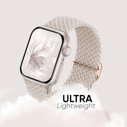 6 Pack Braided Stretchy Bands Compatible with Apple Watch Band Women Men | 38/40/40/42/44/45/46/49mm Adjustable Nylon Solo Loop Elastic Strap for iWatch Series 12 11 10 9 8 7 6 5 4 SE Ultra 4