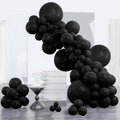 PartyWoo Black Balloons 152pcs Different Sizes of 18 12 10 5 Inch | Balloons for Baby Shower Birthday Graduation Casino Gaming Anniversary Race Car Baby Party Decorations Black-Y18