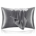 BEDELITE Satin Pillowcases, Queen Size 20x30 Inch, Dark Grey, Set of 2 | Similar to Silk Pillow Cases, Soft and Cooling, Reduces Friction, Gentle on Hair and Skin, Envelope Closure, Women Men Gift