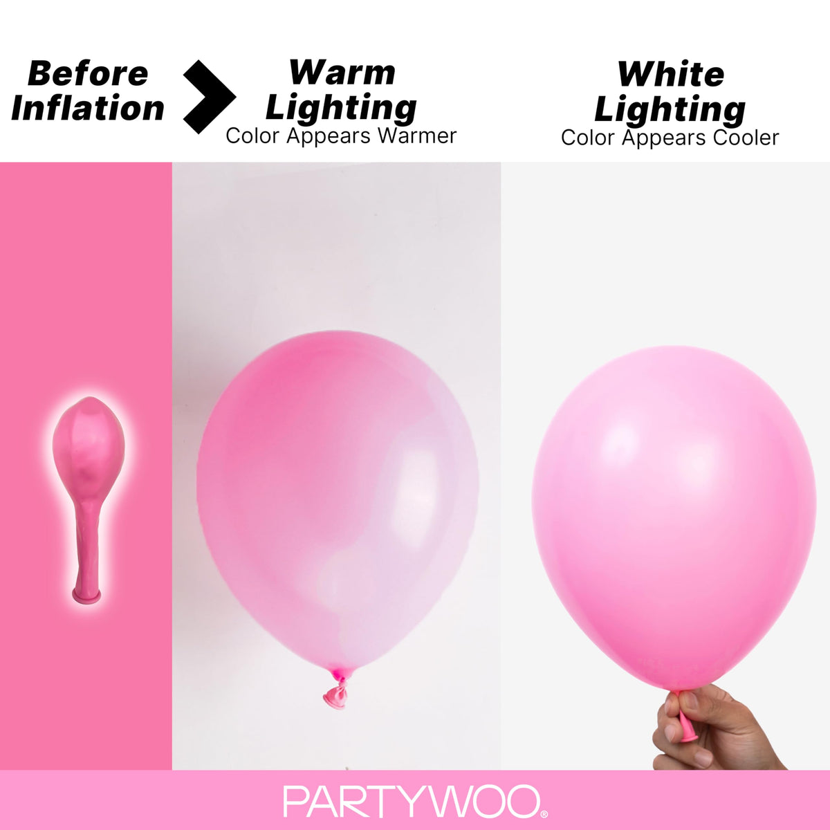 PartyWoo Pink Balloons 127pcs Matte Pink Balloons Different Sizes | 36 18 12 10 5 Inch for Baby Shower Valentine's Day Princess Bachelorette Birthday Valentine's Party Decorations Pink-Y11