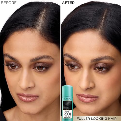 L'Oreal Paris Magic Root Gray Hair Cover Up, Dark Blonde, 2 oz | 100% Gray Hair Coverage with Buildable, Lightweight, and Transfer-Resistant Spray, Temporary Formula, Ammonia-Free