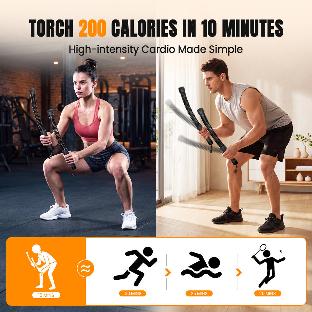 Weighted Ropeless Battle Ropes for Home Gym, Portable Cordless Exercise Rope for Strength Training, HIIT & Cardio Workouts