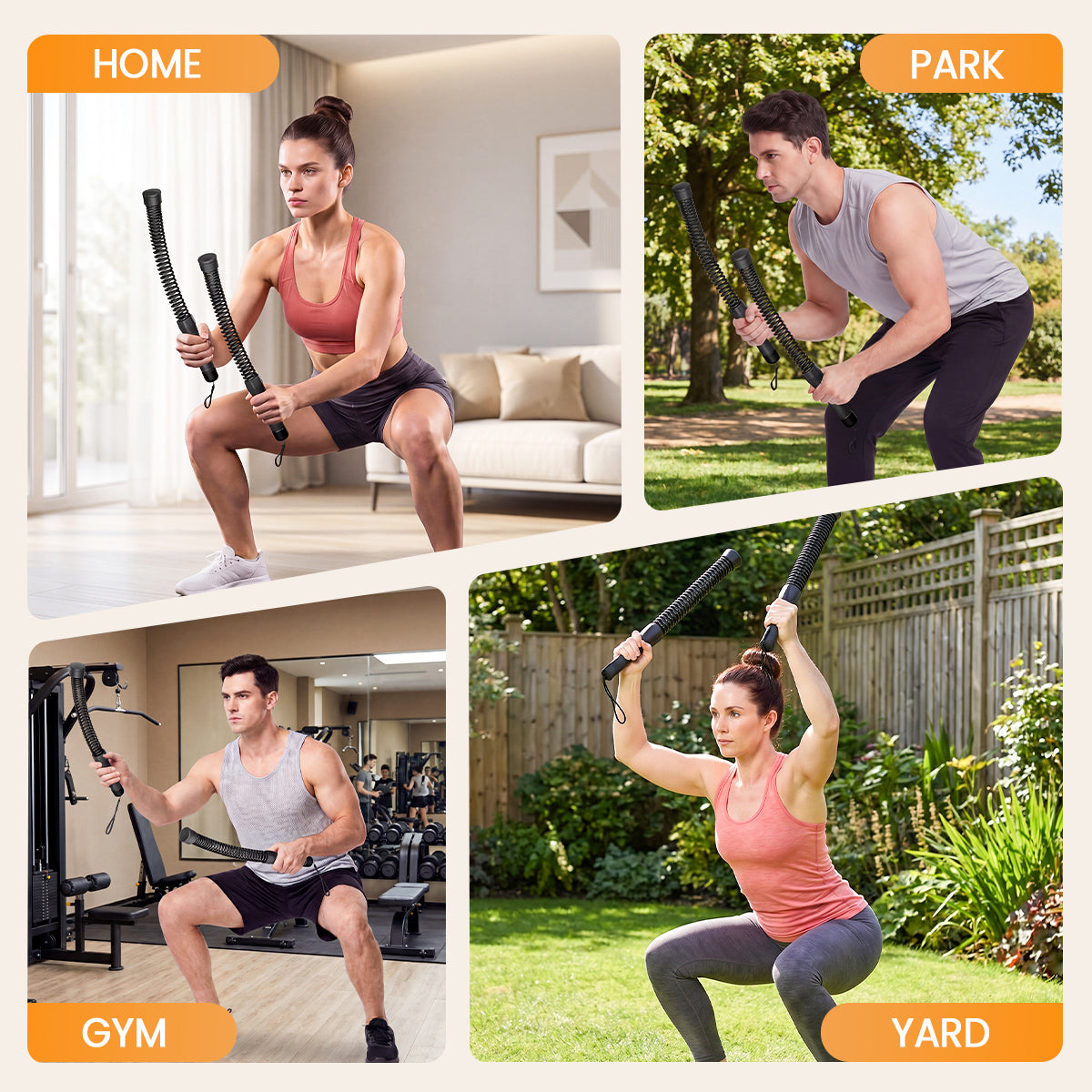 Weighted Ropeless Battle Ropes for Home Gym, Portable Cordless Exercise Rope for Strength Training, HIIT & Cardio Workouts
