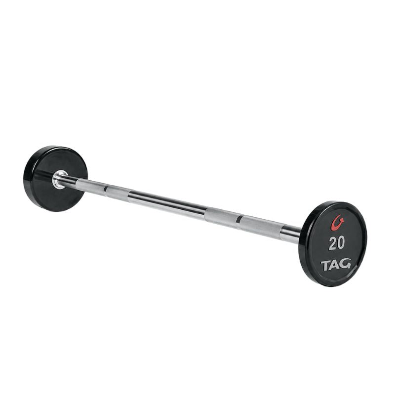 TAG Fitness Premium Urethane Fixed Straight Barbell Set