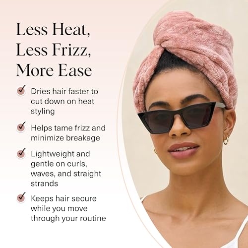 Kitsch XL Microfiber Hair Towel Wrap for Women - Terracotta
