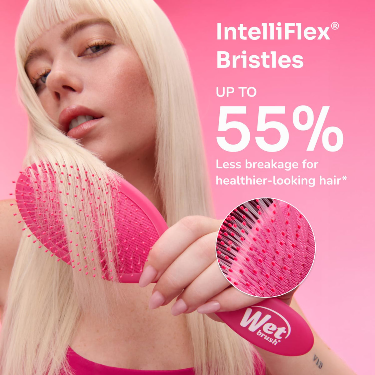 Wet Brush Original Detangler Hair Brush, Black Frost, For All Hair Textures | Ultra-Soft IntelliFlex Bristles Detangle Wet, Dry & Damaged Hair with Less Breakage, Pain-Free Detangling Brush