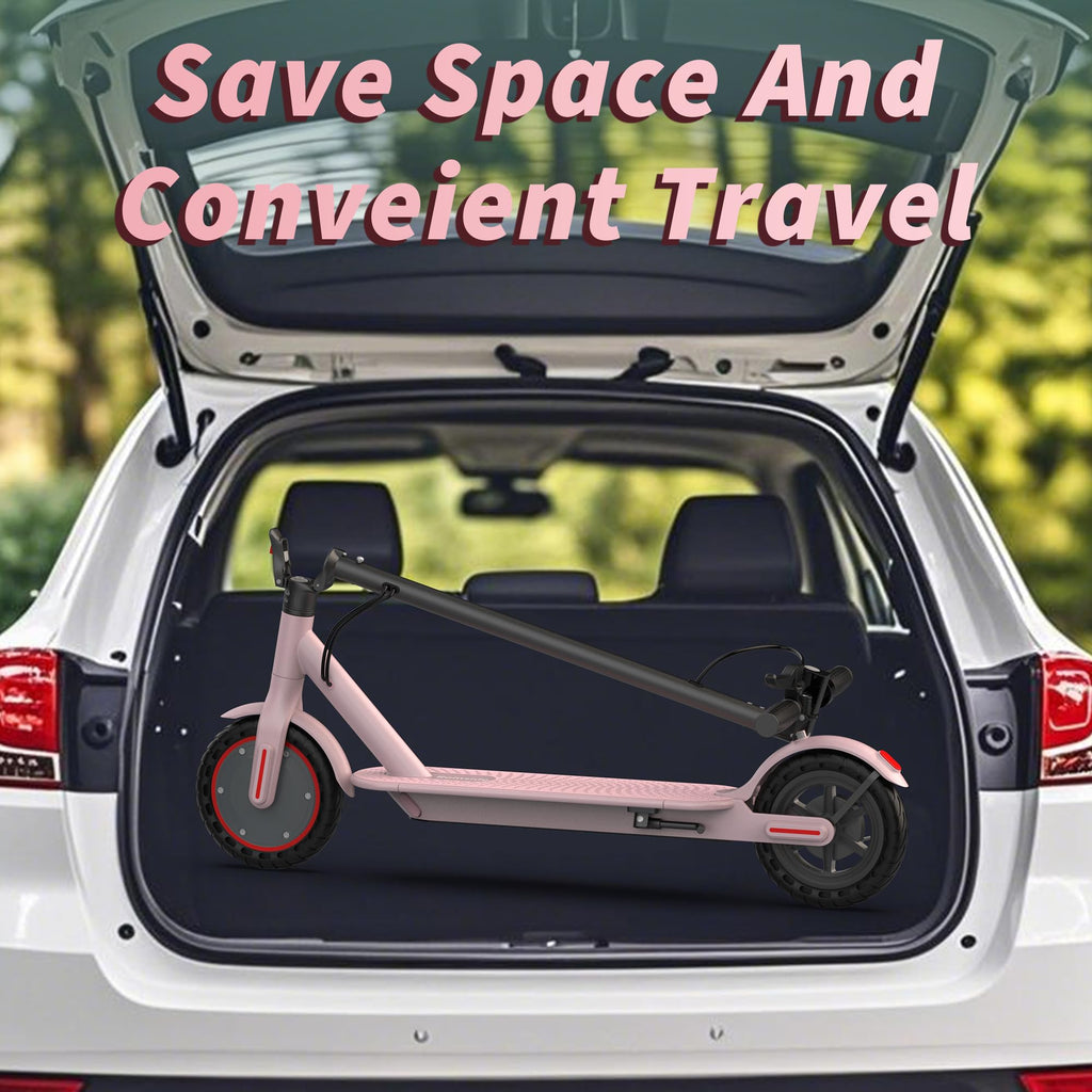 Electric Scooter - 350W/500W Motor, 8.5"/10''Solid Tires, Up to 19/22MPH& 16/21/23Miles Long-Range Portable Commuting Scooter for Adults with Double Braking System