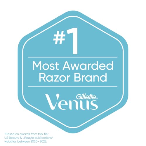 Gillette Venus ComfortGlide White Tea 4 count, with Gillette Venus ComfortGlide plus Olay 2 count, Women's Razor Blade Refills