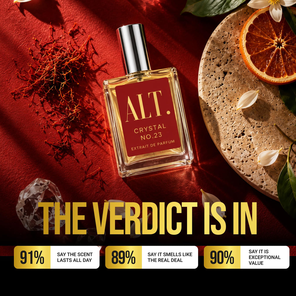 ALT. FRAGRANCES Crystal No. 23 – Inspired by Bac. Roug. 540, Unisex Perfume, Extrait de Parfum, Long Lasting Perfume for Men & Women with Jasmine, Amberwood & Cedar Notes, 60ml