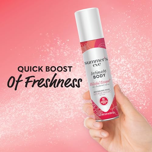 Summer's Eve Daily Refreshing Feminine Spray, Blissful Escape, 2 Oz | Talc-Free, Daily Body Spray for Women, Feminine Care that Neutralizes & Reduces Body Odor, Gynecologist-Tested, On-The-Go
